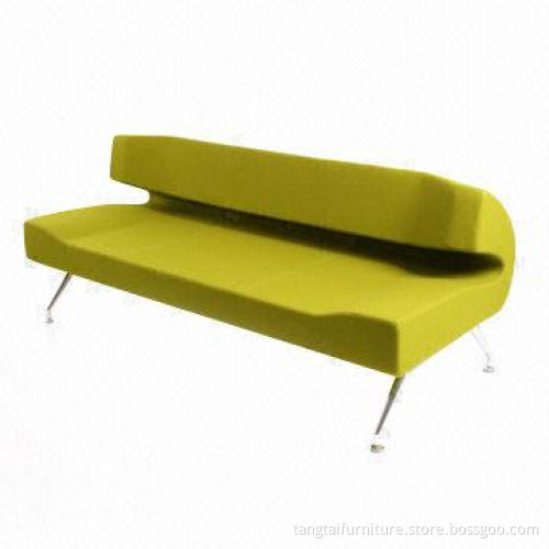 Elegant Sofa, Made of PU, Fabric, Cashmere and Chrome Frame, Sized 1,980 x 840 x 810mm